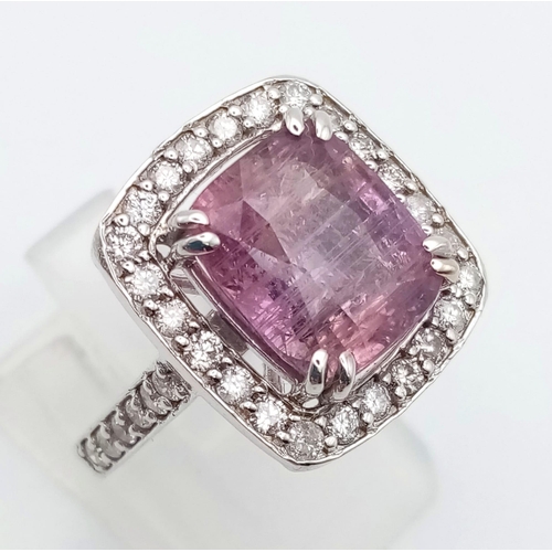 346 - An absolutely stunning  6.46ct Untreated orange- Pink Sapphire Ring, otherwise known as a Padparadsc... 