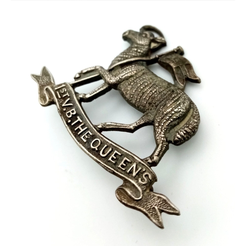 418 - A WW1 British 1st Volunteer Battalion- The Queens Regiment in Officers Silver.