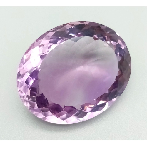 788 - 44.48ct Natural Bolivian AAA Grade Amethyst oval with ITLGR Certification  27.52 x 22.24 x 12.55mm