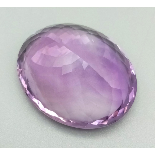 788 - 44.48ct Natural Bolivian AAA Grade Amethyst oval with ITLGR Certification  27.52 x 22.24 x 12.55mm