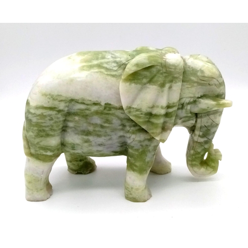 151 - Let's Talk About the 3.5 Kilo Jade Elephant in the Room. A wonderful hand-carved cauliflower jade el... 