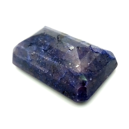 1550 - 98ct Rectangular natural Blue Sapphire GLI Certified Gemstone  32.20 x 21.50 x 10.70mm