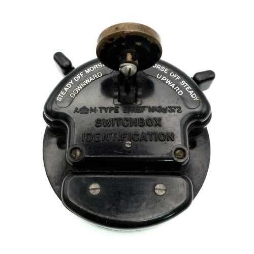 311 - A WW2 British R.A.F Identification Lamp Morse Key. Used in Spitfires, Hurricanes and Lancaster.