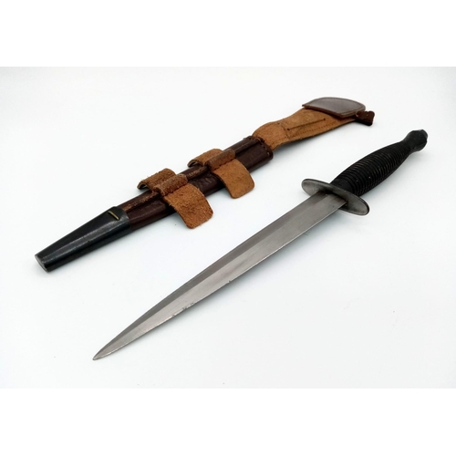 642 - Very Good Condition Vintage WW2 or Slightly Later Fairbairn Sykes Fighting Knife by J Nowill & Sons ... 