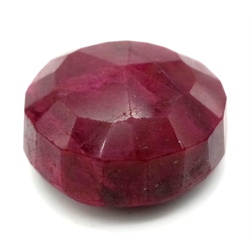 857 - 104.050ct Natural Round cabochon Shape African Ruby Gemstone GLI Certified  28.50 x 27.20 x 15.20mm