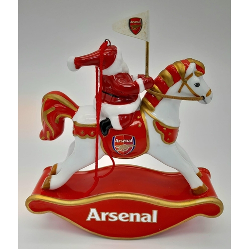 172 - A 2007 Official Arsenal Christmas Rocking Horse Tree Ornament Made By Danbury Mint. Complete with bo... 