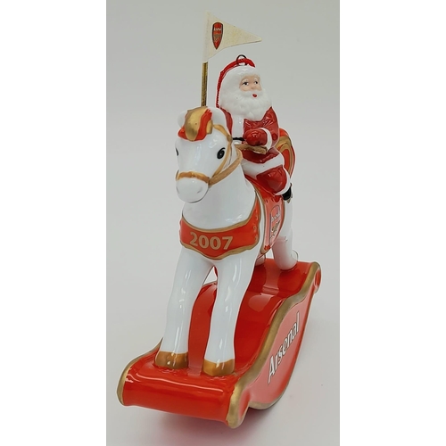 172 - A 2007 Official Arsenal Christmas Rocking Horse Tree Ornament Made By Danbury Mint. Complete with bo... 