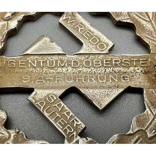 325 - A WW2 German Silver Grade SA Sports Badge.