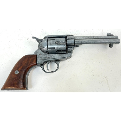 445 - A vintage full weight and size retrospective wood and metal copy of a Colt 45 Peacemaker Revolver, C... 