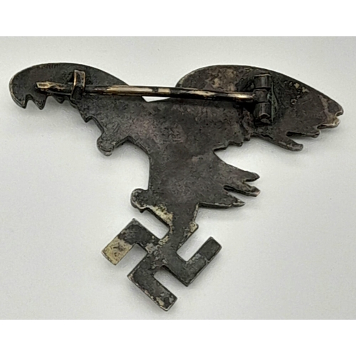 564 - A WW2 German Luftwaffe Pilot Observer Sweetheart Pin. Made from an actual badge.