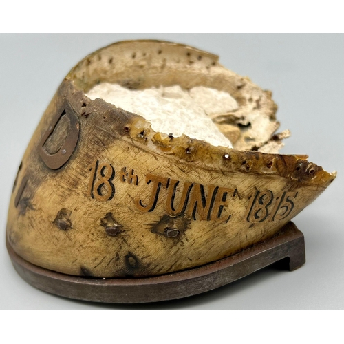 615 - A Napoleonic Period 2nd Dragoons Waterloo Memorial Horse Hoof.