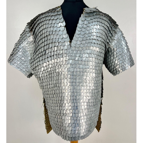 626 - A Heavy Metal Oriental Chest Armour 92cm Length. Ideal for re-enactment or display