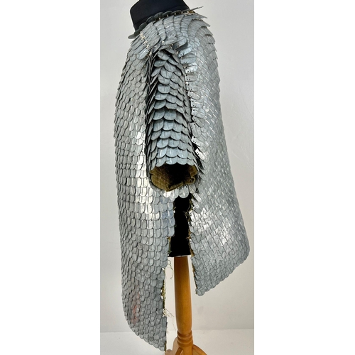 626 - A Heavy Metal Oriental Chest Armour 92cm Length. Ideal for re-enactment or display