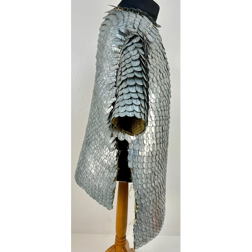 626 - A Heavy Metal Oriental Chest Armour 92cm Length. Ideal for re-enactment or display