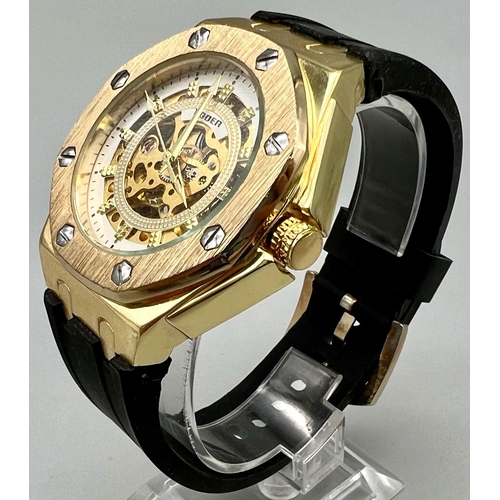 1274 - A Men’s Royal Oak Offshore Style Automatic Skeleton Watch, Rubber Dive Strap 46mm Case including Cro... 