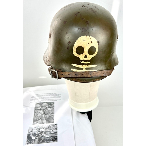 13 - Finnish 4th Division Kev Os 4 “White Death Unit” Helmet.