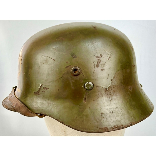 13 - Finnish 4th Division Kev Os 4 “White Death Unit” Helmet.