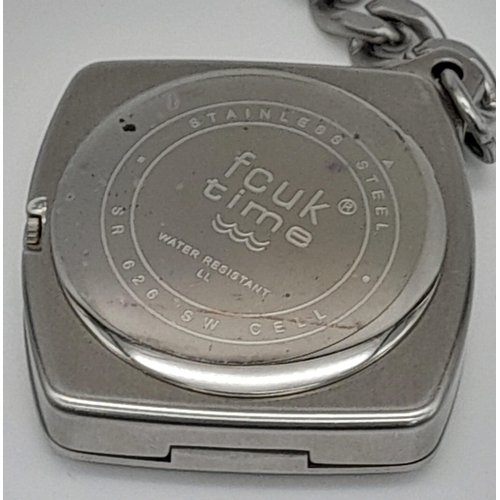 1306 - A new FCUK water resistant stainless steel pocket watch with chain, and an Aviation open face with s... 