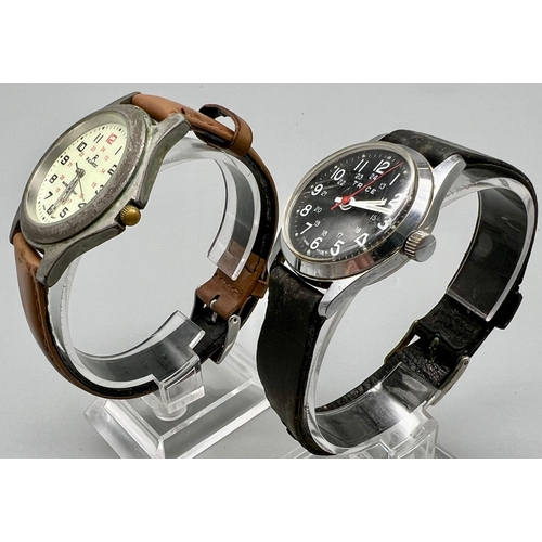 1326 - 2 VINTAGE WATCHES: A RICARDO QUARTZ, AND A TRICE MECHANICAL MOVEMENT. BOTH WITH LEATHER STRAPS, a/f