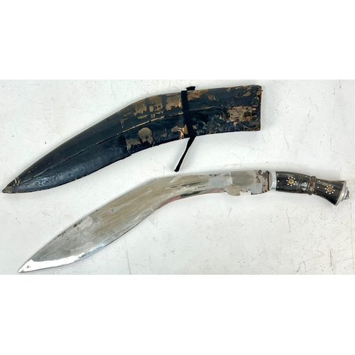 969 - Vintage Extra Large Gurkha Kukri Machete with sheath 56cm Length WW2 Period or slightly later