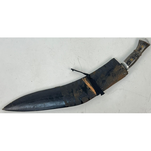 969 - Vintage Extra Large Gurkha Kukri Machete with sheath 56cm Length WW2 Period or slightly later