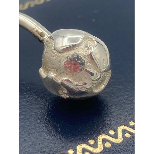 119 - Rare and unique pair of SOLID SILVER CUFFLINKS in the form of Planet Earth with the   continents in ... 