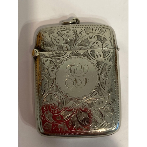 245 - Antique SILVER CLAD VESTA from the Albo Silver co. Late 19th early 20th century. Beautiful chased en... 