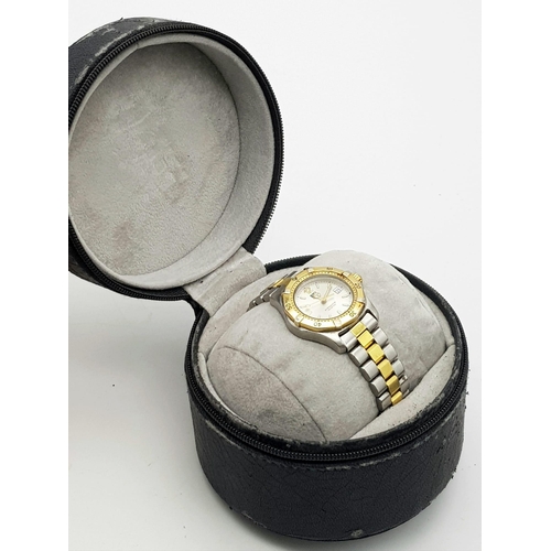 366 - A Tag Heuer Professional Ladies Diver Watch. Two-tone stainless steel strap and case - 25mm. White d... 