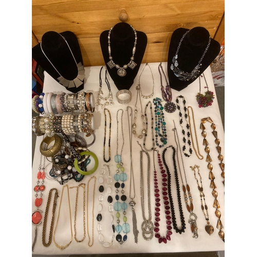 463 - A tabletop of better quality costume jewellery to include M & S,Next etc. Several statement pieces i... 