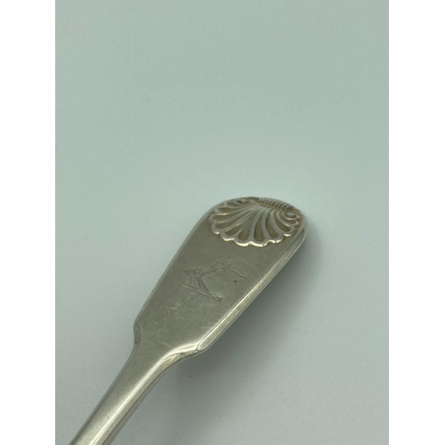 56 - Antique early Victorian large SILVER SAUCE LADLE with clear hallmark for  Thomas Wallis London 1846.... 