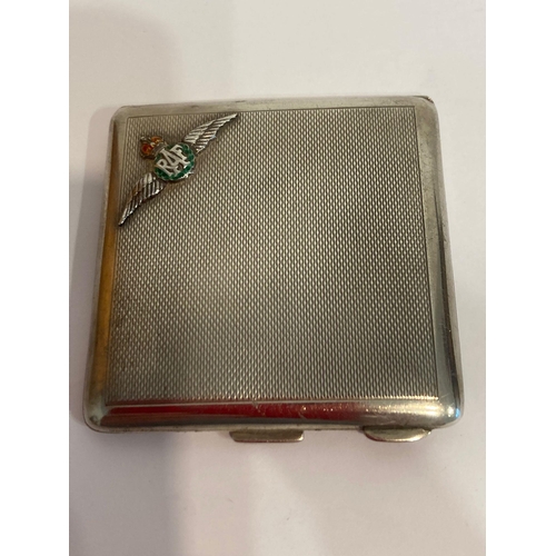 84 - Vintage SILVER sweetheart RAF compact. Having clear Hallmark for Turner and Simpson Birmingham 1946.... 