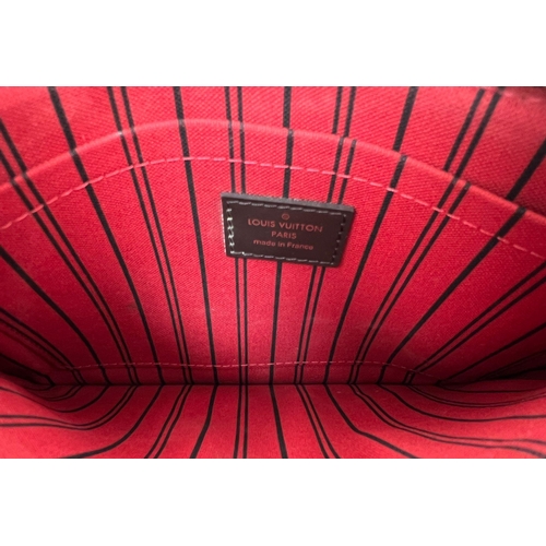 206 - A Louis Vuitton Monogram Canvas Clutch Bag. Striped black and red interior. 24 x 15cm. Ref: 10798