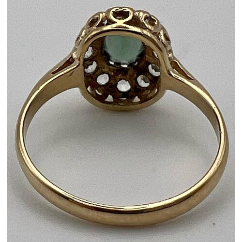 237 - A classic Victorian diamond 7 stone ring set in 9k yellow gold, ring size L, total weight 2.0 grams