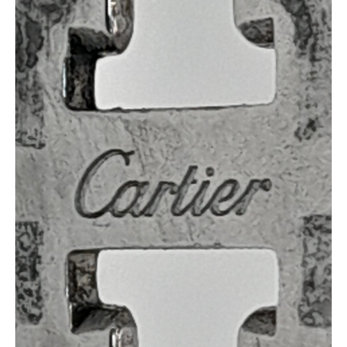 691 - A CARTIER STAINLESS STEEL AUTOMATIC CHRONOGRAPH WITH 3 SUBDIALS.   38mm