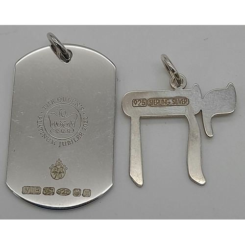 712 - Sterling Silver INGOT engraved Queens Platinum Jubilee 2022 and a Chinese Symbol.
weighs 6.3g