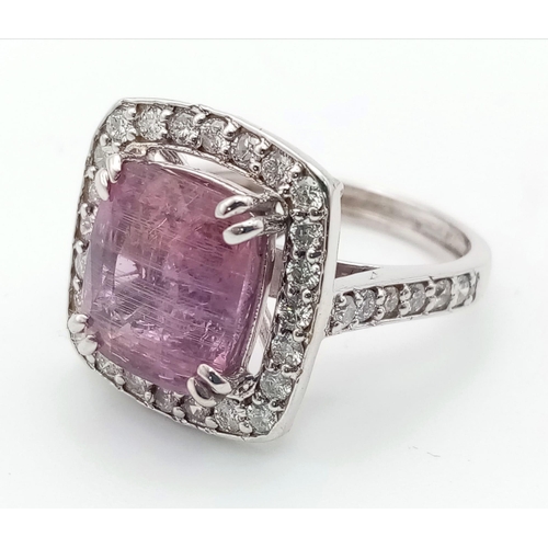 346 - An absolutely stunning  6.46ct Untreated orange- Pink Sapphire Ring, otherwise known as a Padparadsc... 