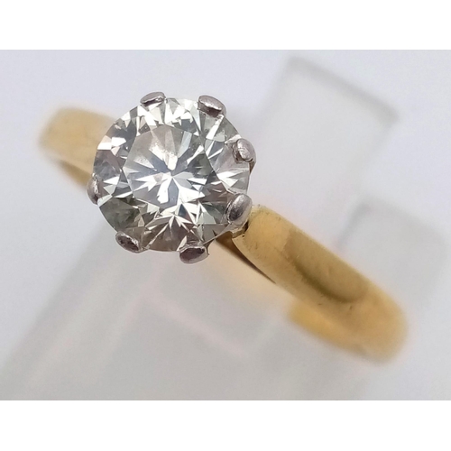 68 - 18k yellow gold diamond solitaire ring.
0.85ct diamond
weighs 3.49g
size L