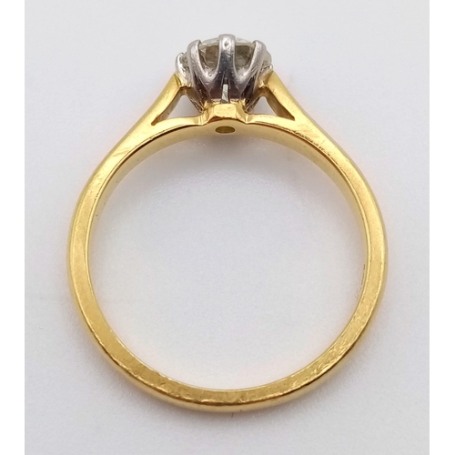 68 - 18k yellow gold diamond solitaire ring.
0.85ct diamond
weighs 3.49g
size L