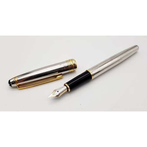 2 - A Rare Limited Edition Solid 950 Platinum Mont Blanc Fountain Pen. Model: FP 144 SOL Platinum M. Com... 