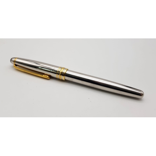 2 - A Rare Limited Edition Solid 950 Platinum Mont Blanc Fountain Pen. Model: FP 144 SOL Platinum M. Com... 