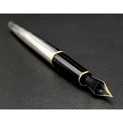 2 - A Rare Limited Edition Solid 950 Platinum Mont Blanc Fountain Pen. Model: FP 144 SOL Platinum M. Com... 