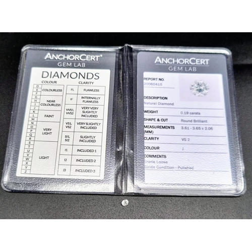 291 - Two Brilliant Round Diamonds - 0.26ct and 0.28ct. Both come with Anchor certificates.