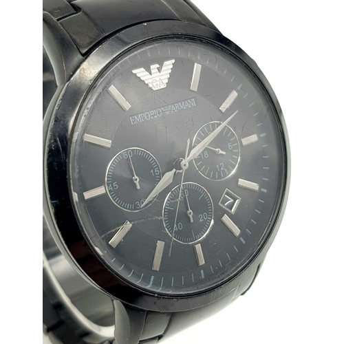 954 - Emporio Armani Black bracelet watch AR 2453 with box and papers