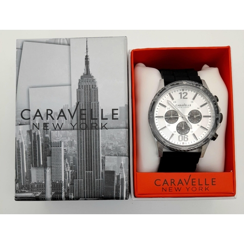 970 - A Caravelle of New York Chronograph Gents Watch. As new, in case. In full working order.