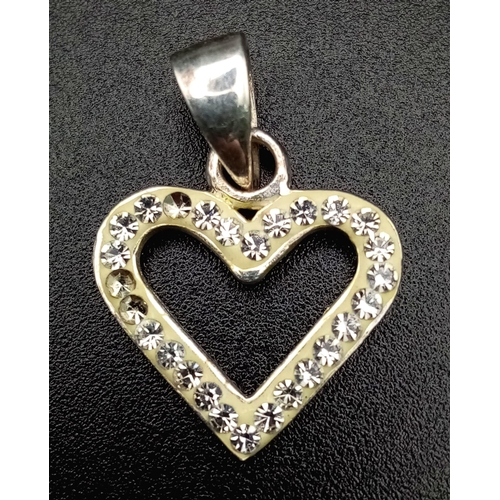 1152 - 3 Sterling Silver stone set heart, lightening and ball charms/pendants.
Weighs 7.8g