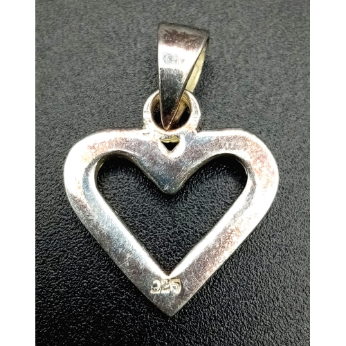 1152 - 3 Sterling Silver stone set heart, lightening and ball charms/pendants.
Weighs 7.8g