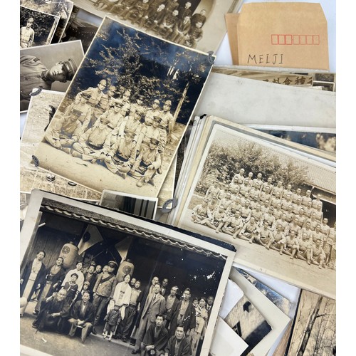 81 - A Box of Over 100 Japanese WW2 and Pre WW2 Black and White Photographs. Some incredible personal pic... 