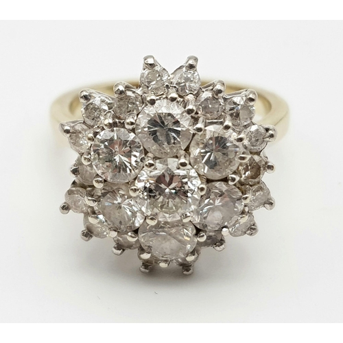 157 - 18k White Gold Diamond Cluster Ring in box.
1.80ct Diamond
Weighs 5.84g
Size J