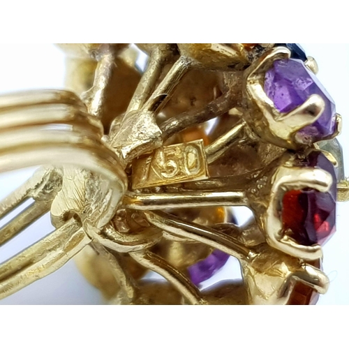 251 - 18K Yellow Gold Multi Gem Ring
Weighs 6.3g
Size M