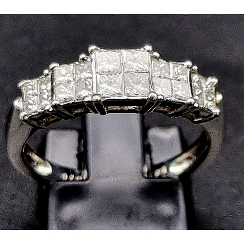 556 - 18K White Gold Diamond band ring 
0.76ct Diamonds
Weighs 4.1g
Size O